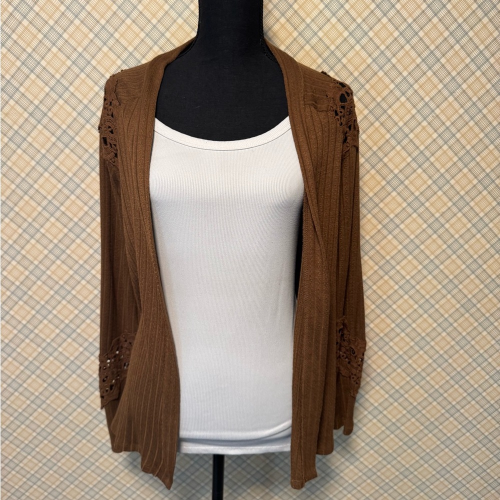 Maurices Brown Knit Cardigan Sweater